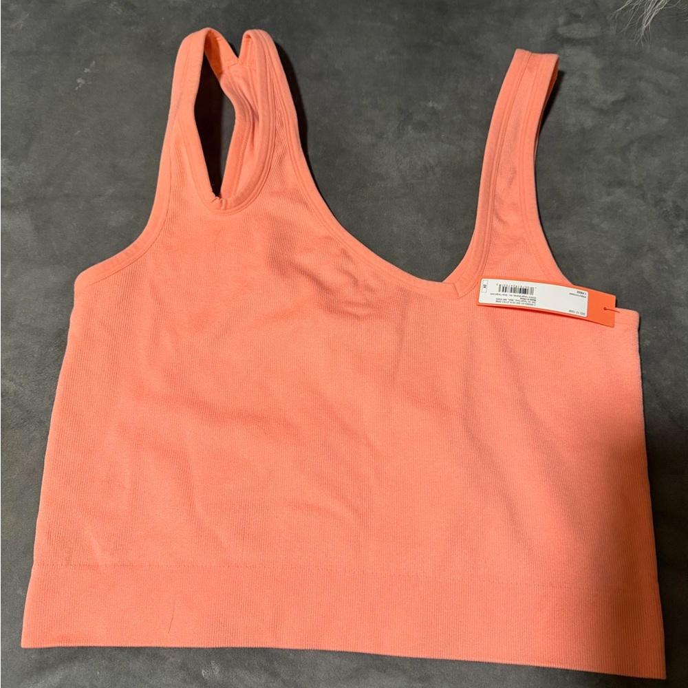 Colsie Coral-Rose Ribbed Tank Top